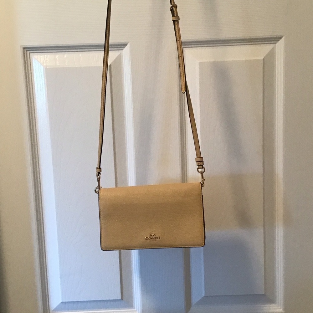 Coach Yellow Crossbody Bag/Wallet NEW